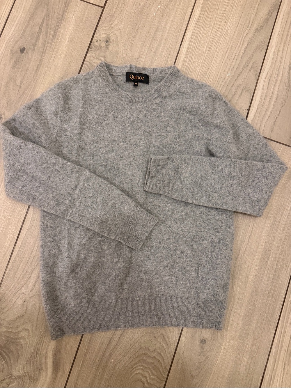 Quince Grey 100% Cashmere Crewneck Sweater Size M Medium